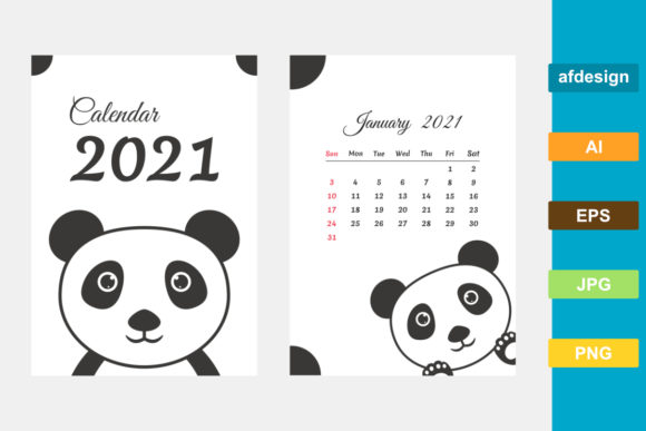 2021 Calendar Cute Panda Theme Evaluation