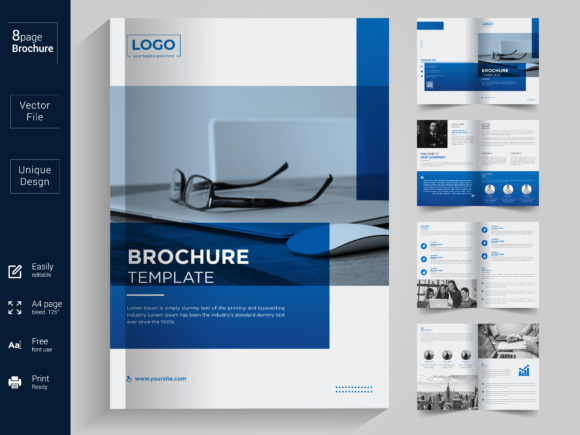 8 Page Minimal Business Brochure: A Streamlined Tool for Professional Presentation