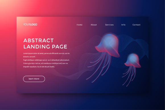 Abstract Blend Jellyfish Landing Page: A Designer’s Essential Resource