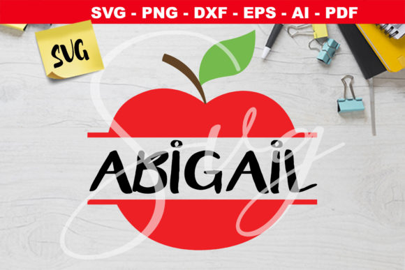 Apple Name Frame Back to School