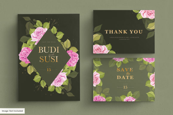 Elegant Floral Wedding Card Set for Special Occasions