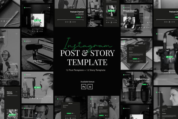 Podcast Instagram Post and Story: A Modern Design Pack