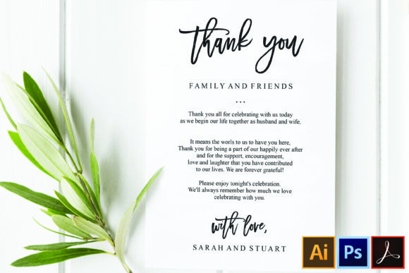 Printable Wedding Thank You Letter