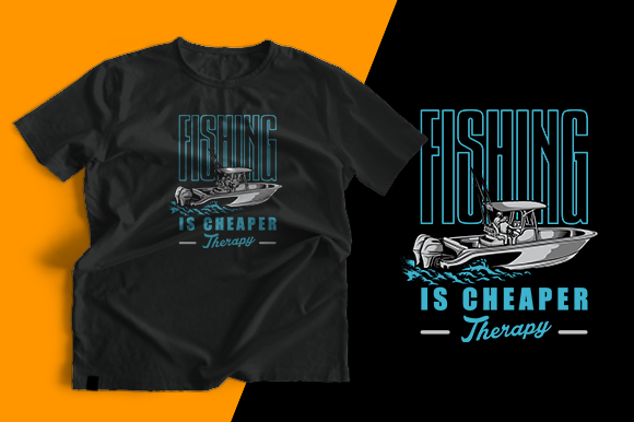 T-shirt Design - Fishing Boat: A Practical Asset for Modern Apparel Creators