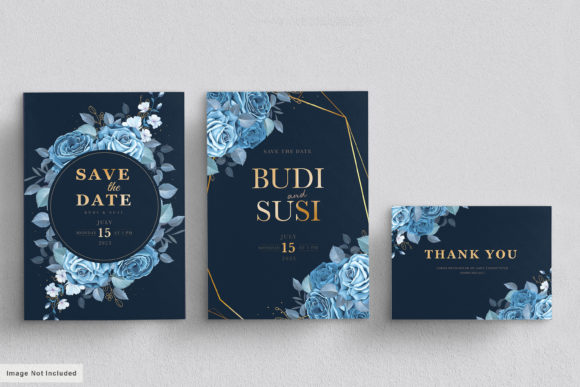 Wedding Card Set with Blue Floral Design: A Comprehensive Evaluation